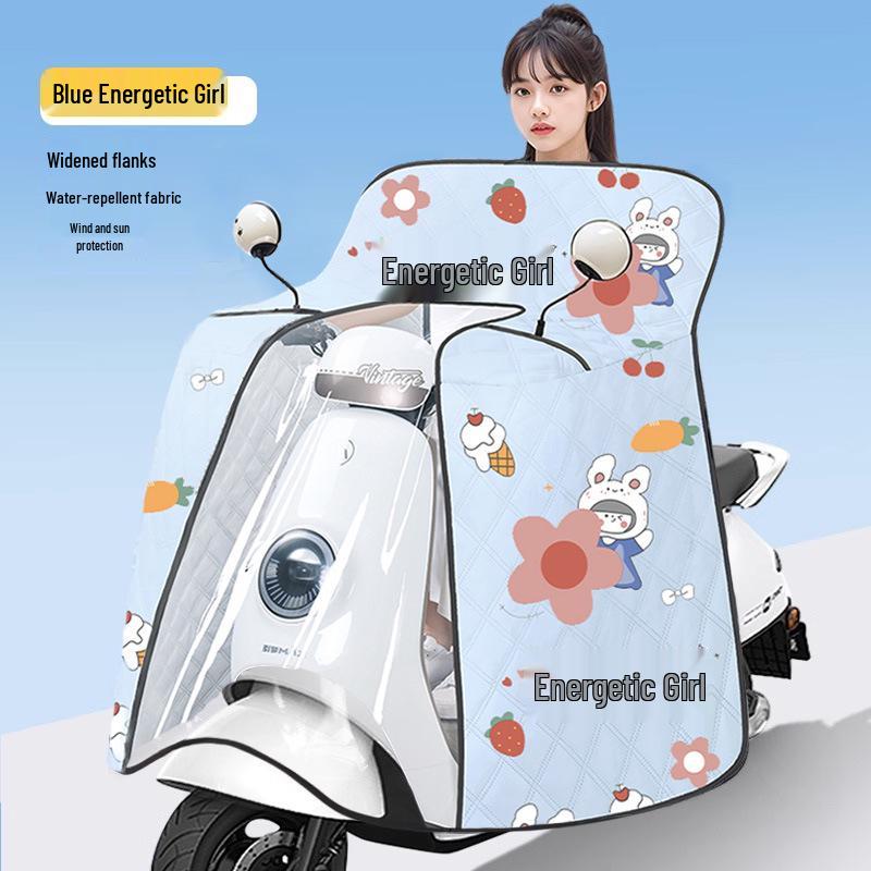 Cape Style Universal Electric Vehicle Sunshade: Waterproof, Summer Thin Design for Motorcycles & Tricycles.