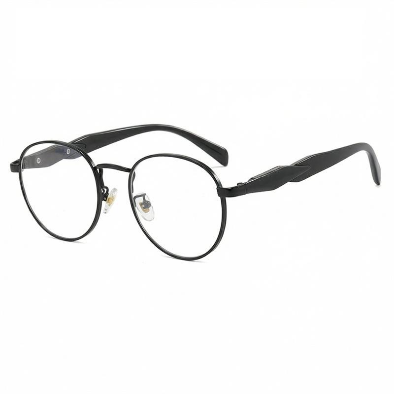 Fashion Trend Brand Retro Round Metal Frame Photochromic Anti Blue Light Prescription Hyperopia Reading Glasses Degree 0 to +600