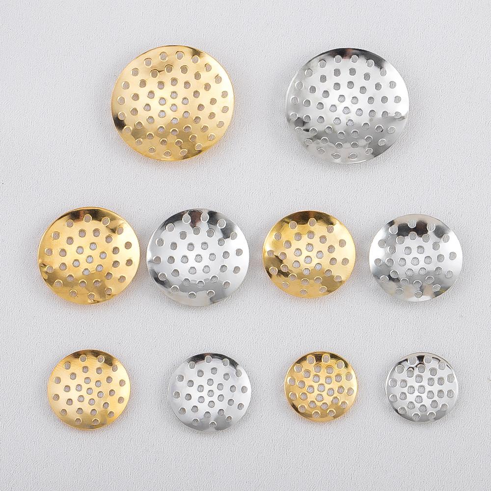 50pcs 14mm-25mm Brooch Base Brooches Bouquet Metal Disk Shell Flower Cabochon Bezel Round Blank For Diy Jewelry Making Wholesale