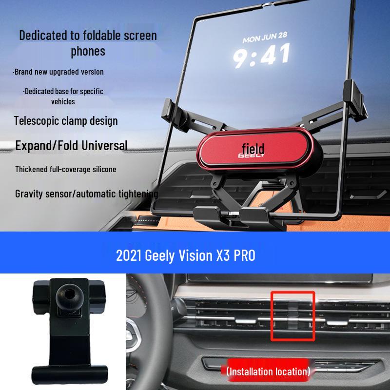 Custom Foldable Phone Holder for Geely Models: Emgrand, Boyue, Vision X1/X6, Jiaji, Binyue, Xingyue L, Xingyuan