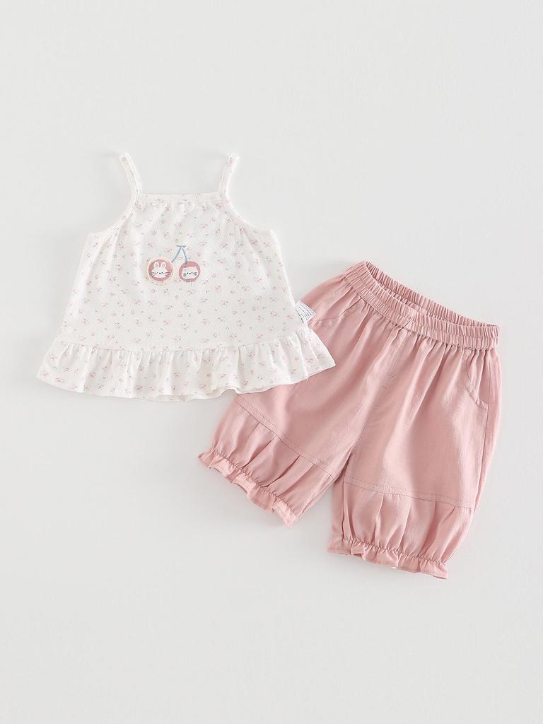 Stylish Summer Tank Top & Pants Set for Girls – Lightweight & Breathable Two-Piece Outfit