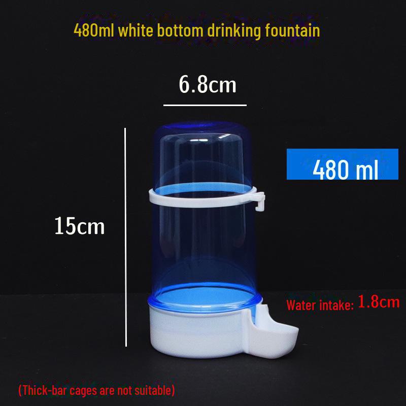 Automatic Bird Water and Feed Dispenser for Large Parrots and Mynahs