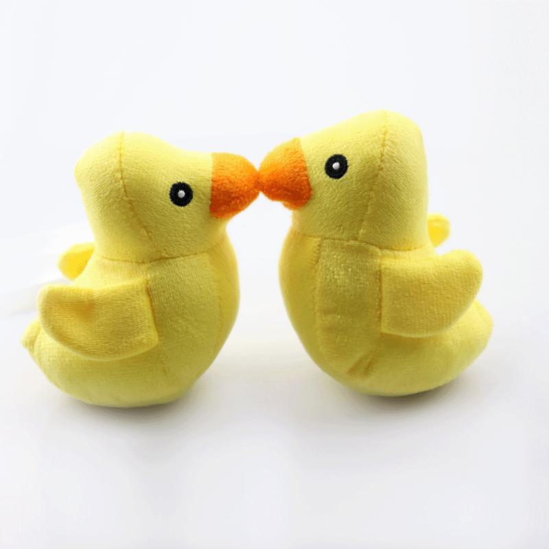 Pet Plush Toys: Little Yellow Duck Sound Toy for Dogs and Cats