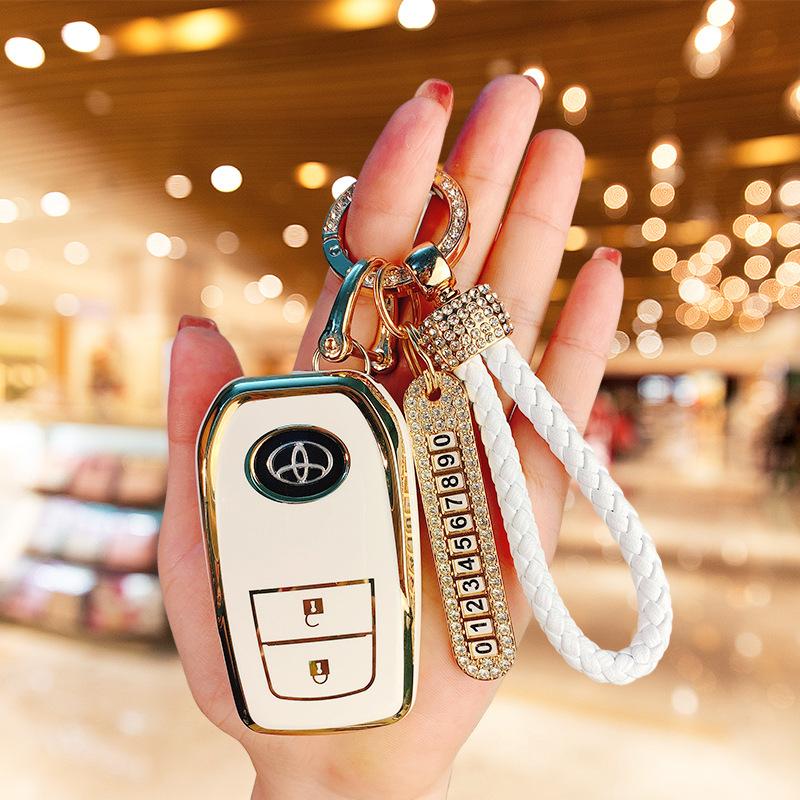 Spezielles Toyota Leiling Doppelmotor E + Autoschlüsselset Ling Put HARRIER Hülle Corolla Sharp Put Vorne Landa Schnalle