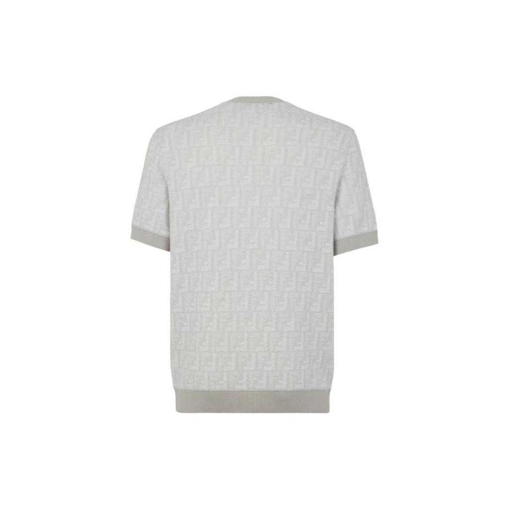 FENDI Shadow-intarsia Knit T-shirt FZY443APJHF0QB9