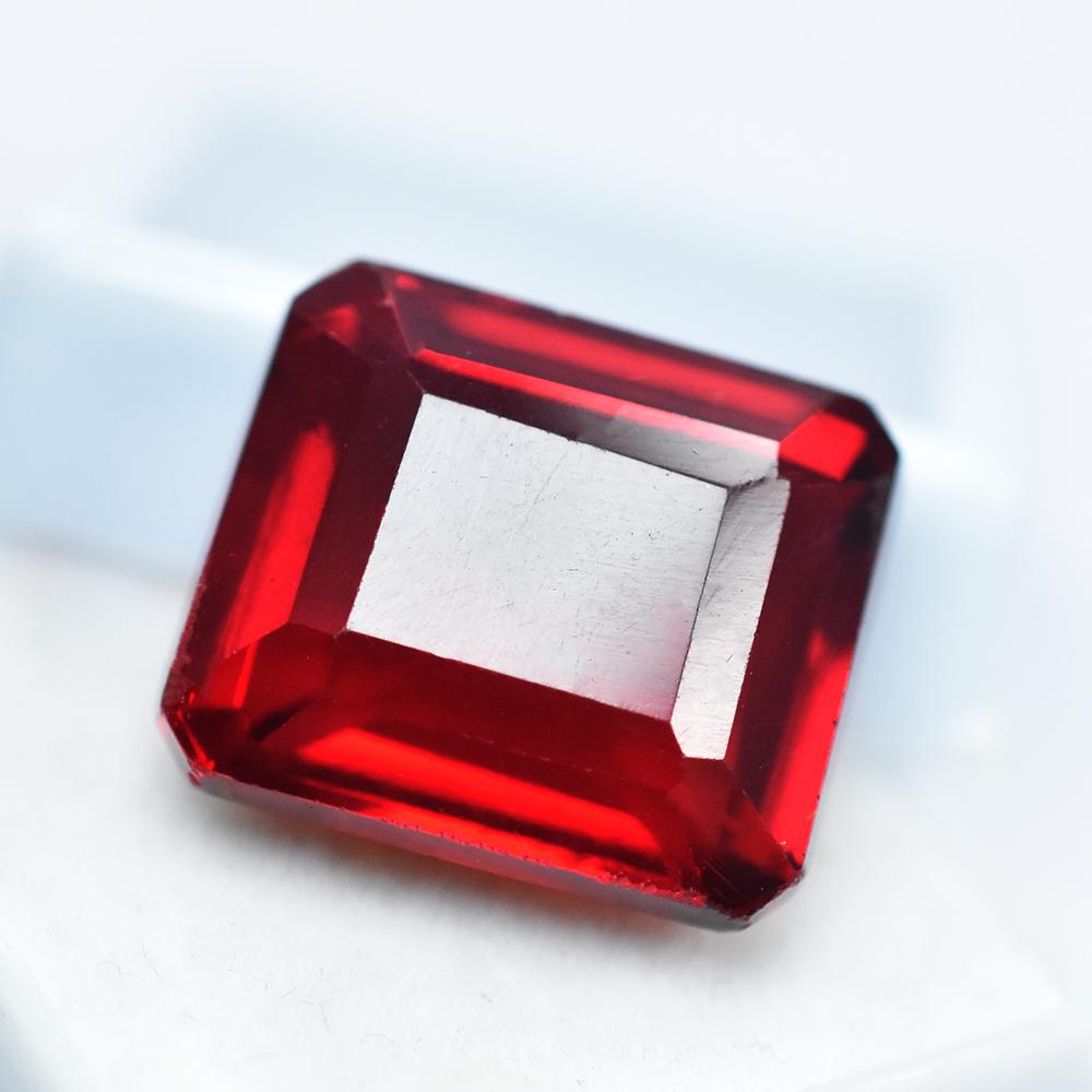 20.30 Ct Stunning EMERALD Cut Natural RED Garnet Loose Gemstone