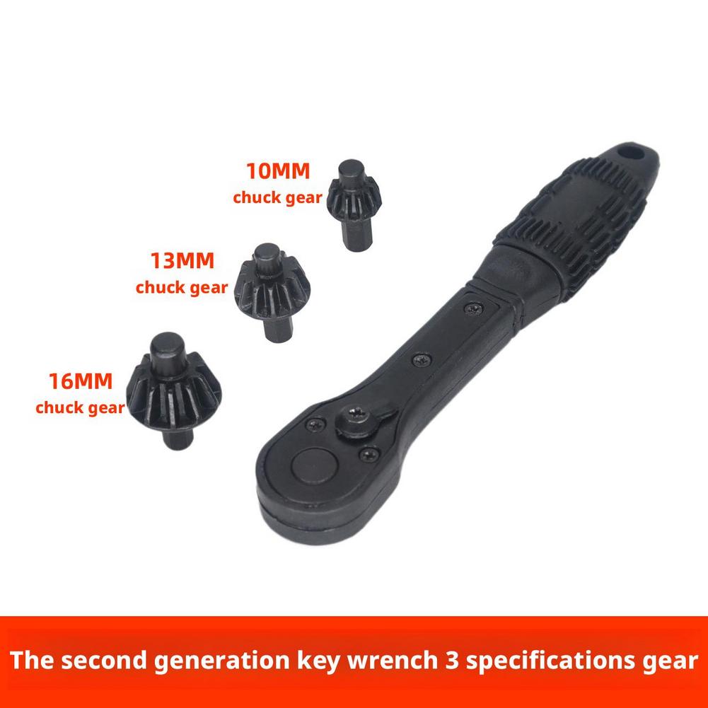 2 In 1 Drill Chuck Ratchet Spanner Multi-Function Ratchet Wrench For Quick Change Drill Bit Fittings Screw Hand Tools
