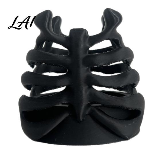 Multi-layer Pen Separator Skeleton Ribcage Bone Holder 3D Printed Pencil Cup Desk Stationery Holder Gothic Organizer for Pens Pencils Makeup Brushes
