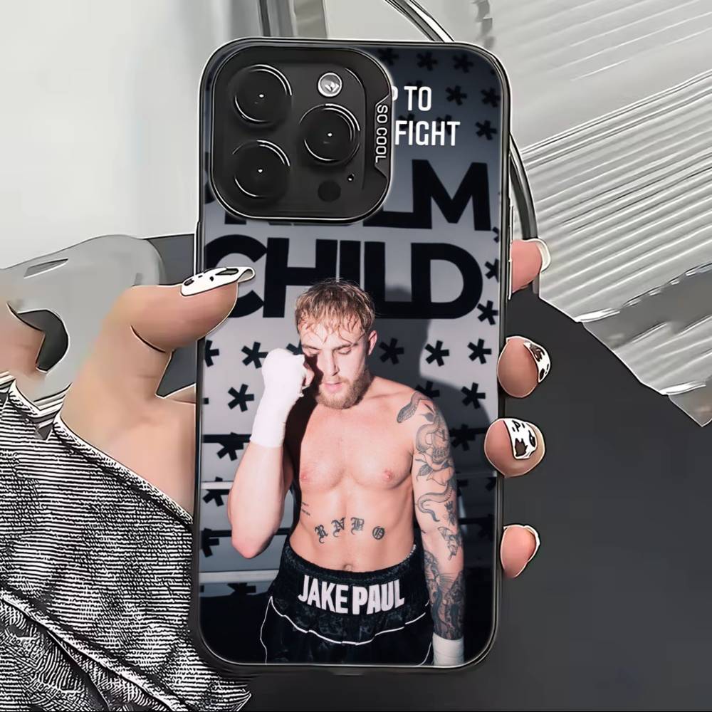 Boxing Star J-Jake Paul Phone Case For iPhone 17,16,15,14,13,12,11 Plus,Pro Max,XS,Colorful Silver Black Cover