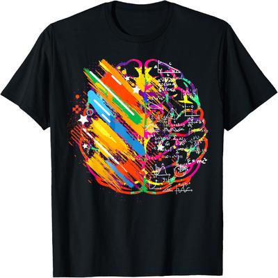 Colorful Brain Art Teacher Artist Painter Student T-Shirt