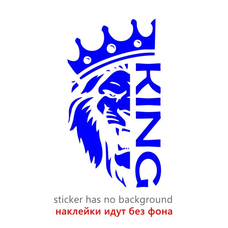 Naklejki Lew z Koroną Król Vinyl Decal Naklejka samochodowa Wodoodporne dekoracje samochodowe na karoserii samochodu Zderzak Tylna szyba Laptop