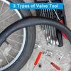 Riseuvo 6Pcs Tire Valve Stem Removal Tool - Single And Double Heads Valve Core Remover, 4-Way Valve Tool Great Tire Repair Tool, 10Pcs Valve Stem