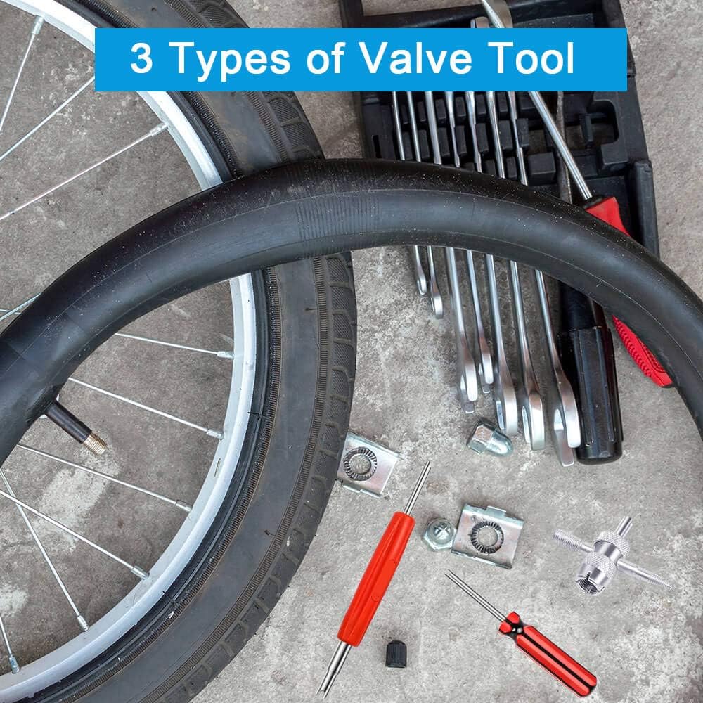 Riseuvo 6Pcs Tire Valve Stem Removal Tool - Single And Double Heads Valve Core Remover, 4-Way Valve Tool Great Tire Repair Tool, 10Pcs Valve Stem