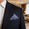 Rhinestone Pocket Square for Men Pre Folded Handkerchief Sparkling Pocket Square Fits Blazer Tuxedo Pockets for Wedding Dating Formal Attire