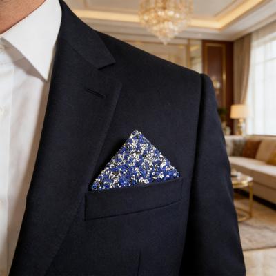 Strass Einstecktuch für Herren Vorgefaltetes Taschentuch Funkelndes Einstecktuch Passt in Blazer- und Smokingtaschen für Hochzeiten, Verabredungen, Formelle Kleidung