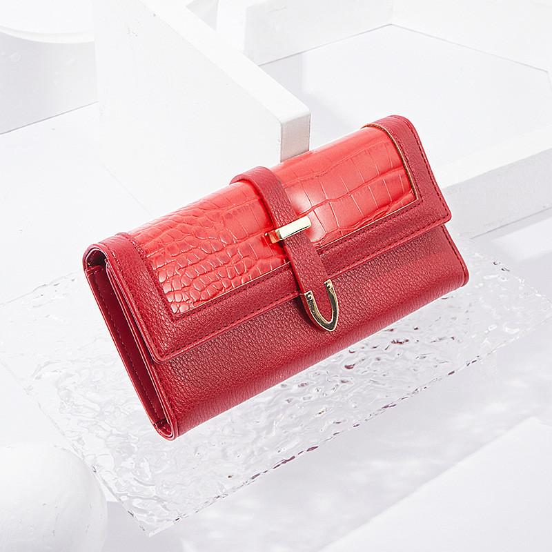 IELGY Ladies Wallet Long 30% Off Women Wallet Crocodile Pattern Buckle