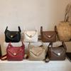 Autumn new high-end lychee pattern lock single shoulder oblique span trendy women's bag