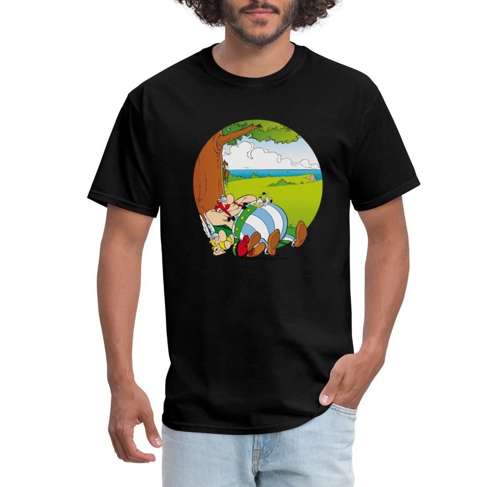 Asterix and Obelix Relaxing Official License Men s T-Shirt S