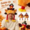 Truthahn-Plüschhut für Thanksgiving- und Halloween-Partys, lustiges Kostüm-Kopfbedeckung für Männer, Frauen und Erwachsene