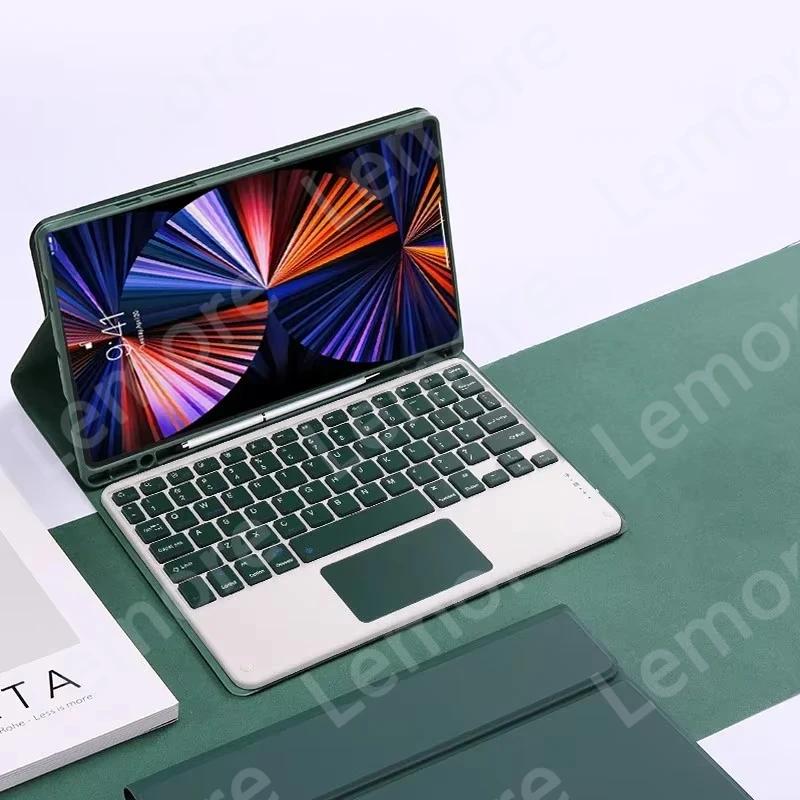 

Чехол с клавиатурой для iPad Air 11 дюймов (М4) 2026 Подставка Сенсорная Панель Клавиатура Чехол для Планшетов для iPad Air 11 Дюймов (М4) 2026 Funda English зелёный