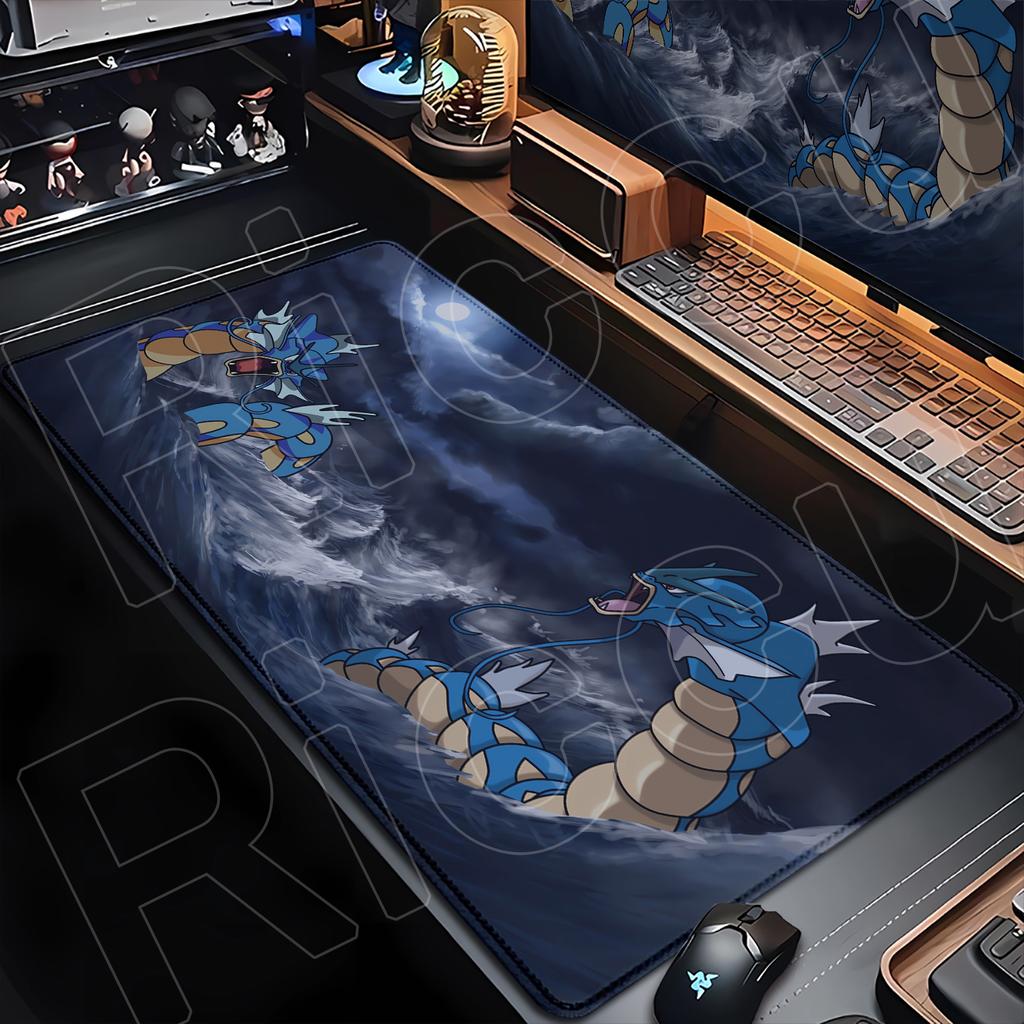 2026 New P-Pokemons Gengar Gyarados Mouse Pad Large Game XXL Pc Keyboard Desk Mat Carpet Rubber Tapis Souris HD Notbook Mousepad