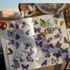 Butterfly Series Waterproof PET Stickers Pack of 40; Suitable for Art Collage & DIY Scrapbooking.