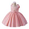 European & American Baby Girl's Satin Birthday & Flower Girl Dress with Big Bow