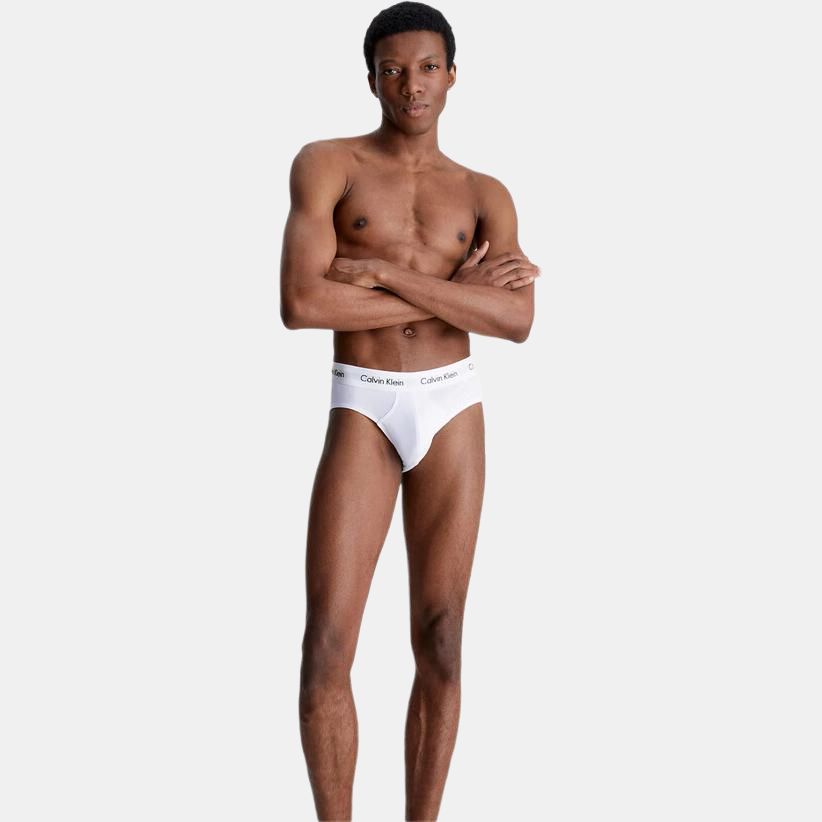 Calvin Klein Letter Waistband Lightweight Breathable Fitted Triangle Underwear Men Underwear White U2661G-100