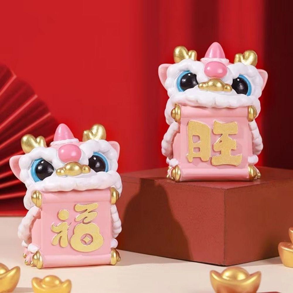 Cartoon Wake Lion Ornaments Traditional Spring Festival Ornaments  Spring Festival Decor