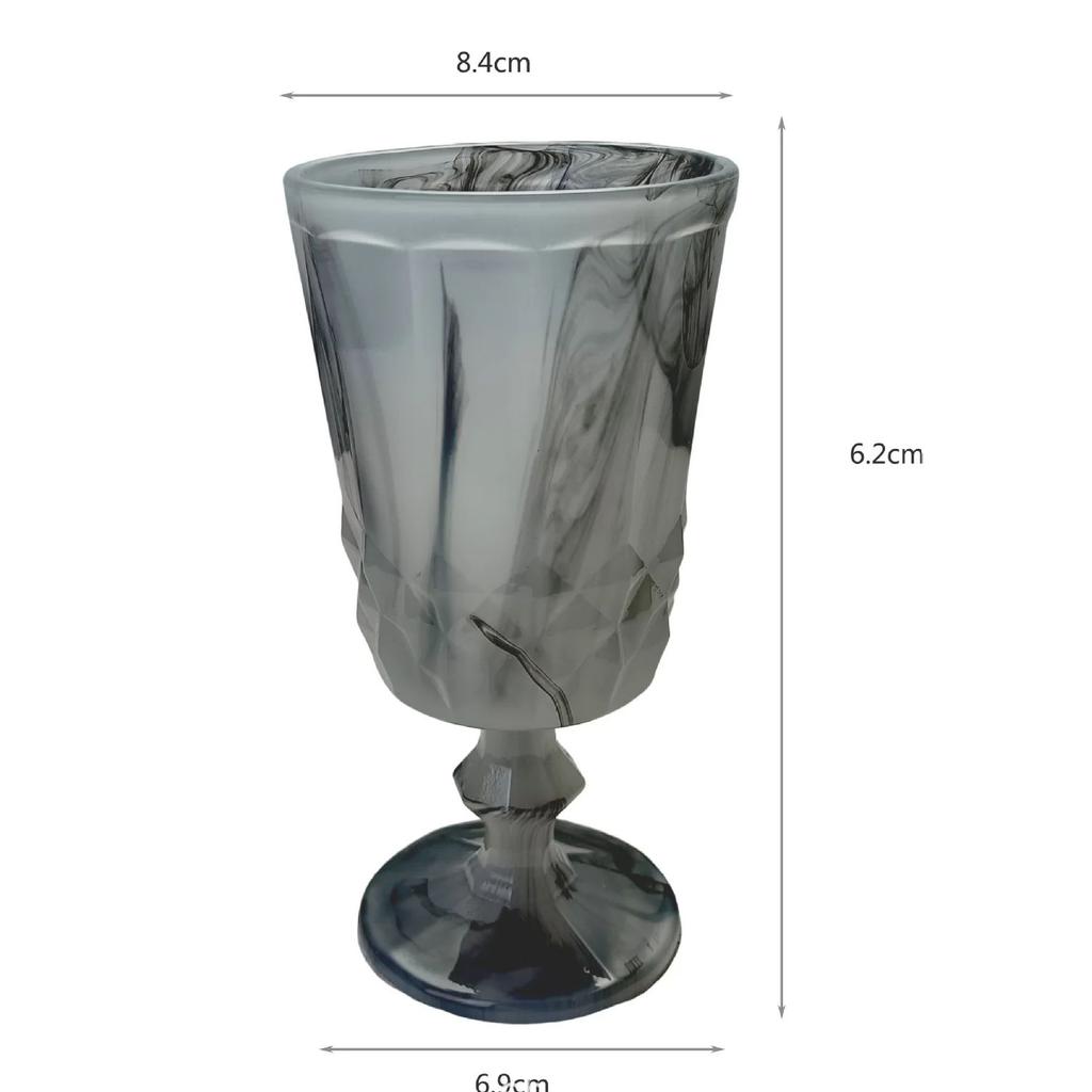 Milk Jade Glass Cup Goblet Glass Wine Glass Colorful Retro Glass Champagne Cocktail Glasses