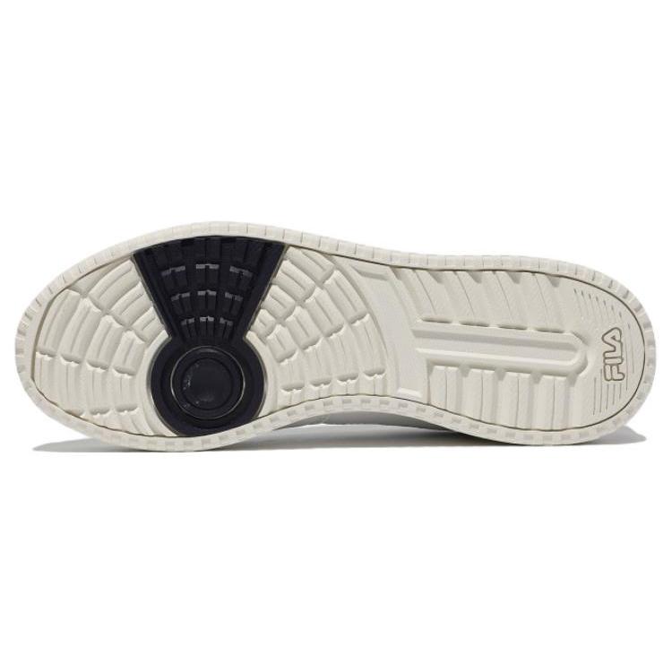 FILA Targa Leather Platform Low top Skateboard Shoes Unisex White Black Korean Style 1TM01822E_147