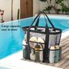 Large Capacity Mesh Beach Bag Multifunctional Travel Tote for Swimming Portable Single Shoulder Bag with Swimsuit Storage