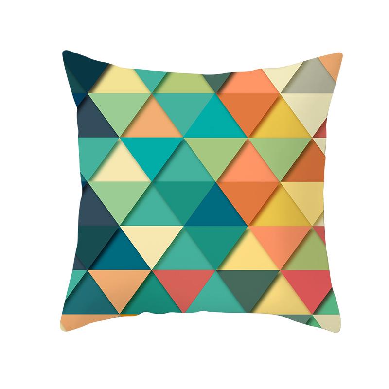 Household Products Colorful Printed Geometric Mirror Space Pillow Case Cushion Waist Pillow Case