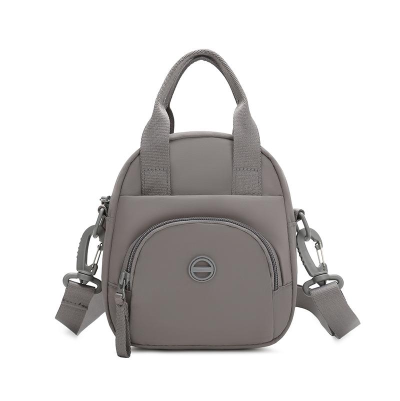 Women's Solid Color Nylon Bag Large Capacity Mobile Phone Bag Shoulder Bag Crossbody Bag