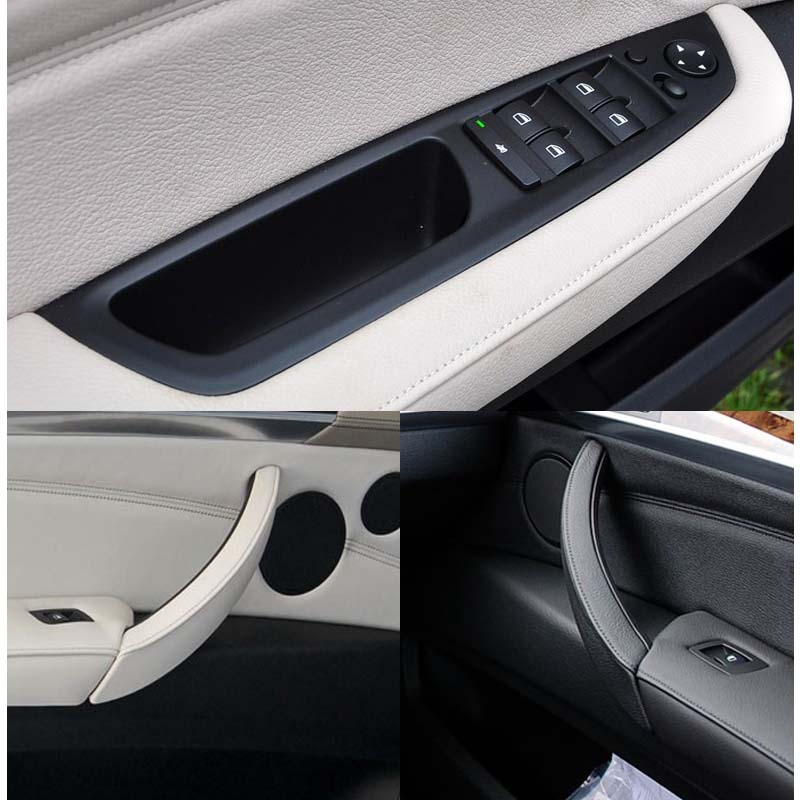 E70 E71 E72 Schwarz Türarmlehne Hauptbedienfeld Fensterheber Abdeckung Leder Zuggriff Baugruppe Ersatz Für BMW X5 X6