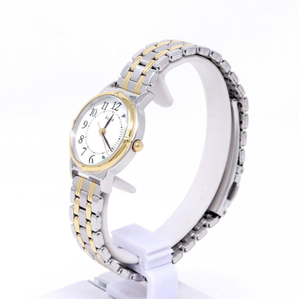 Seiko Watch Alba Watch Ladies Quartz Stainless Steel Reinforced Waterproof for Daily Life Analog SEIKO ALBA Combination (5 ATM) (AEGK425 (Dial