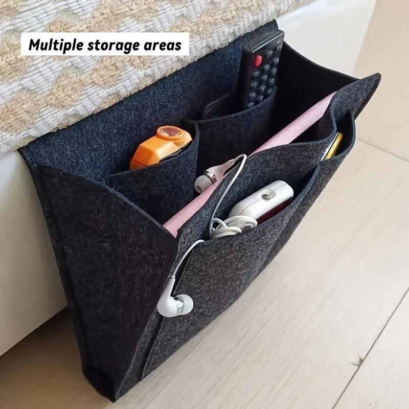 Bolsa Colgante de Almacenamiento para Mesita de Noche Bolsa de Almacenamiento para Teléfono Móvil Mando a Distancia Pañuelos Bolsa Colgante para Almacenamiento de Libros en la Mesita de Noche Bolsa de Almacenamiento para Artículos Varios Artículos para el Hogar