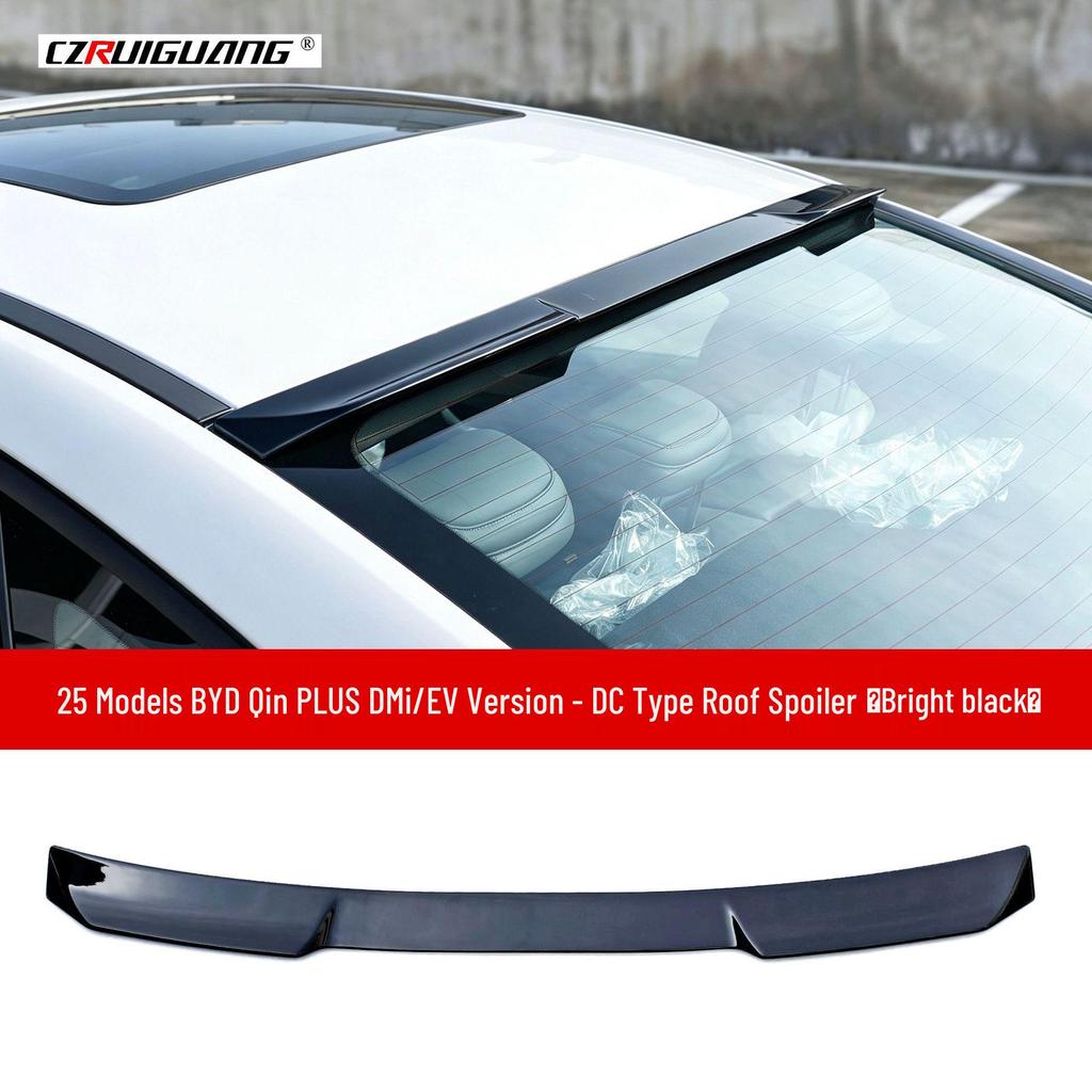 Compatible Modified Roof and Rear Spoiler Kit for 25 Qin PLUS DMi EV Models - Includes Rear Diffuser, Front Splitter, Front Lip, and Rear Bumper.