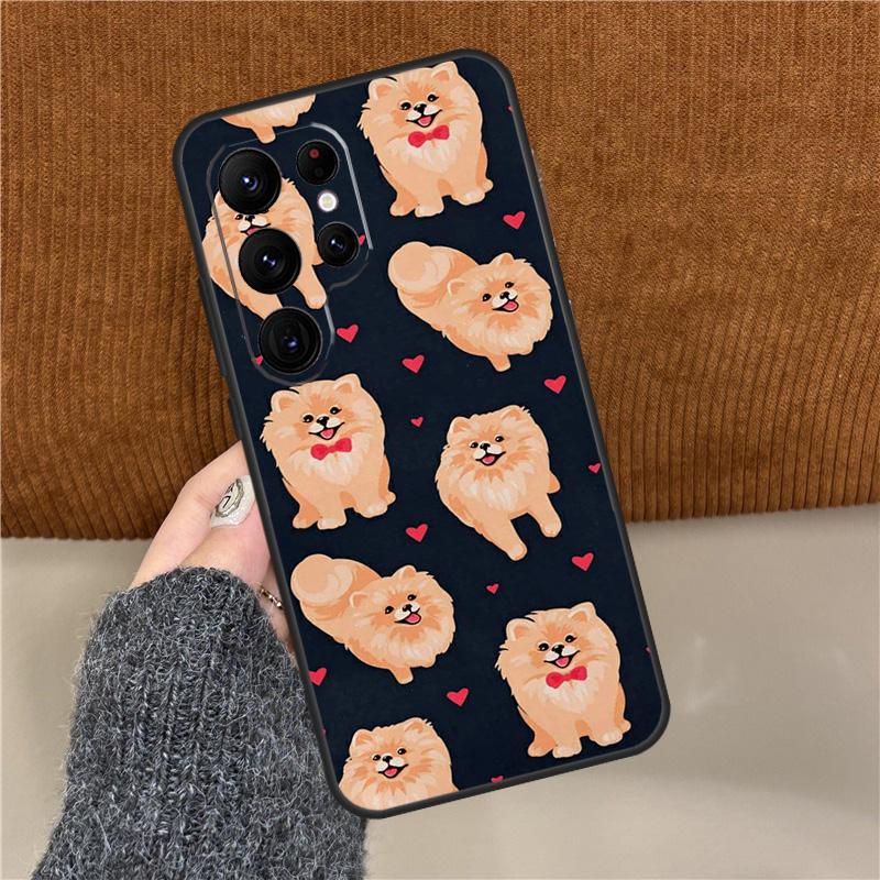 Pomeranian Dog Phone Case For Samsung Galaxy S23 S24 S25 Ultra S9 S10 S22 Plus S20 FE S21 FE Back Cover