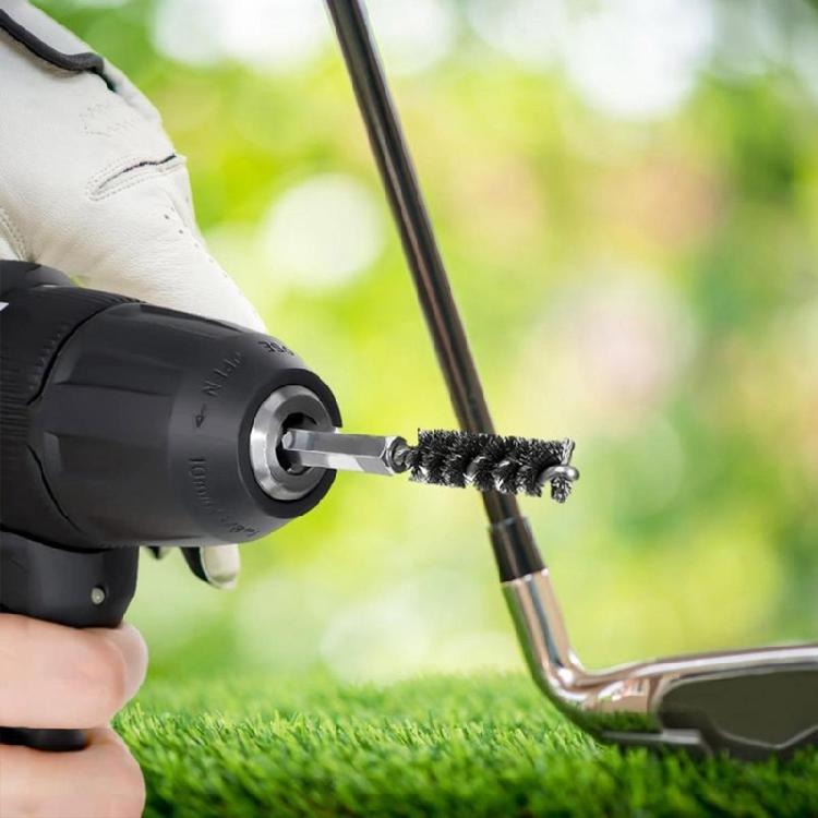 2/4 Pcs Golf Shaft Ferrules Brush  Stainless Steel Bore Brush Wire Brush Golf Club Cleaning Tool