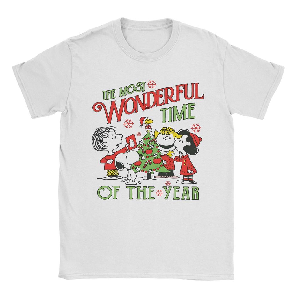 Snoopys Christmas 2025 Snow Winter Tshirt Unisex Women T Shirts Tee Snoopys Marry Christmas Graphic Tshirt Clothing Cotton