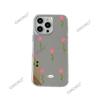 ins wind simple flower suitable for iphone17 mirror mobile phone case apple 16pro makeup mirror 12 women's 13