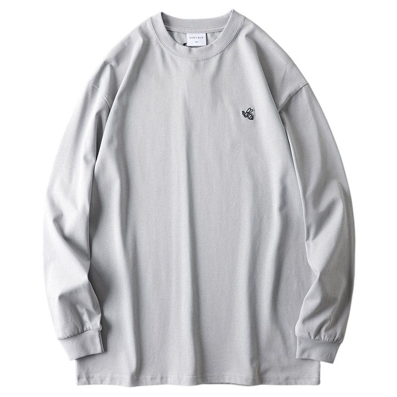 Leisure Foreign Trade Export Order Pure Cotton Long Sleeve T-shirt