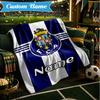 Custom Name Porto Love Crest Blanket Lightweight Ideal Bedding Blanket Perfect for Travel, Camping, Living Rooms, Sofas, Christmas gift