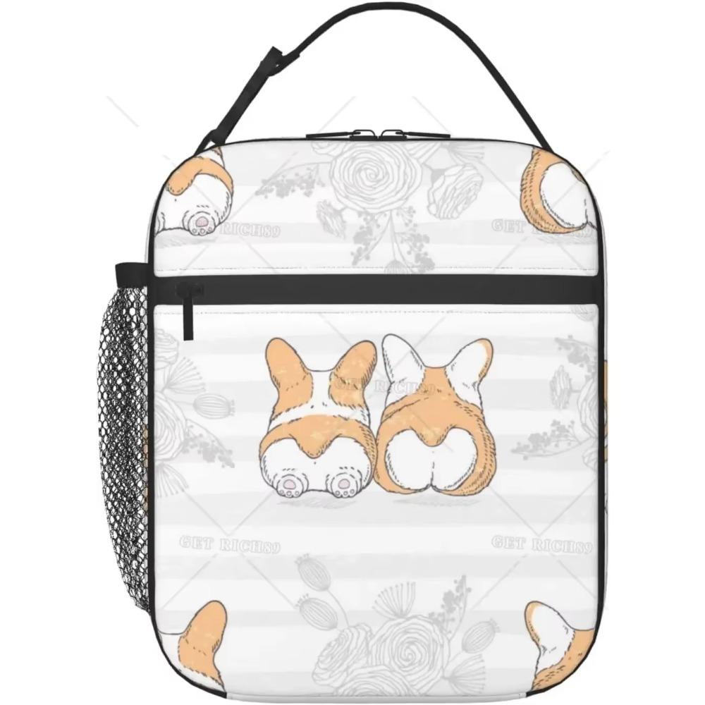 

Милые животные, сурки, медведь, художественный ланч-бокс, термостойкий органайзер для обеда для взрослых, работа, путешествия, пикник, переносная сумка для закусок 26x21x11CM золотой