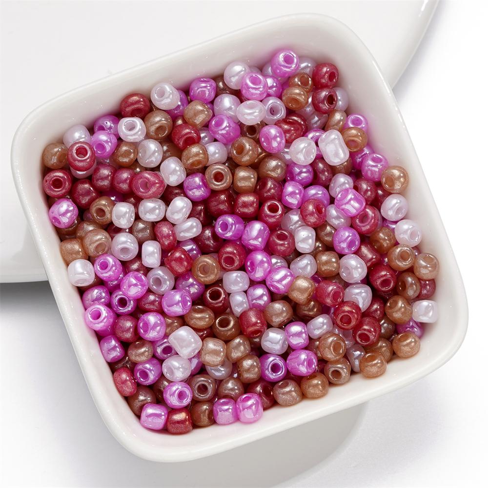 10g/lot 4mm Macaroon Color Glass Round Seed Beads Czech Spacer Seed Spacer BeadsFor DIY Jewelry Making Needlework Accessories