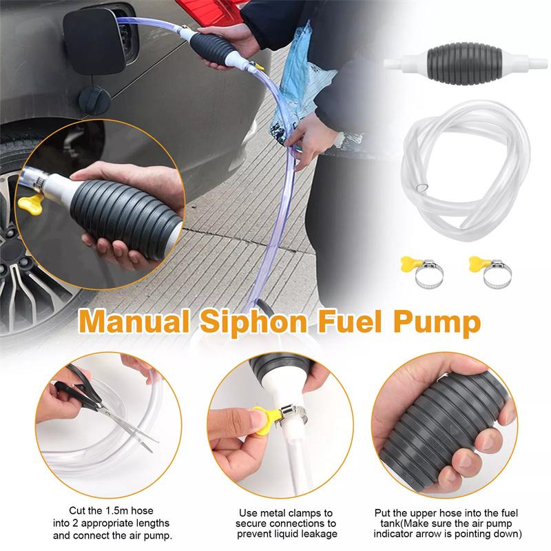 8Pcs Automotive Funnel Set With Removable Nozzle And Filter With Manual Siphon Pump For Filling Water/Gasoline/Coolant/Motor