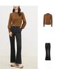 Elegant 2024 Autumn Women's Long Sleeve Wool Sweater - 100% Fine Wool Base Layer