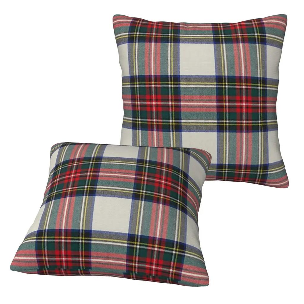 Stewart Dress Scottish Tartan 2 Pcs Square Pillowcase Pillow Cover Cushion Zip Decorative Comfort Throw Pillow For Home Sofa