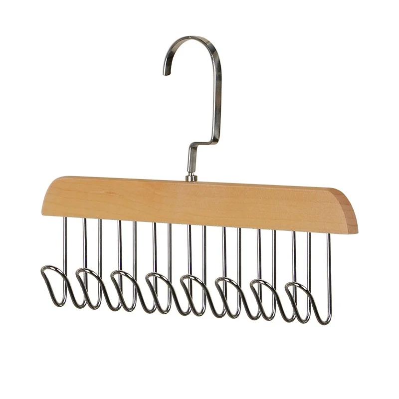 Wooden Belt Hanger Women Storage Bra Hanger Sturdy Durable Home Wardrobe Organizer for Men Tie Belt Women Bra Sling Scarf Rack